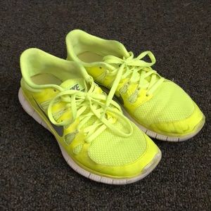Nike Free 5.0 Neon Yellow sneakers